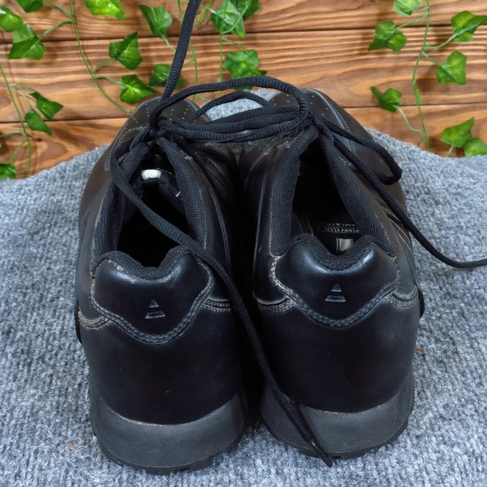 Perry Ellis Ranch Mens Leather Casual Walking Shoes‎ 9.5 Black Lace-Up Comfort